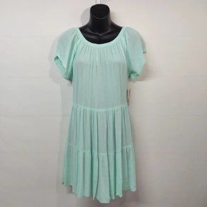 Quarry Women's Green Flowy Pleated Dress Size S NWT